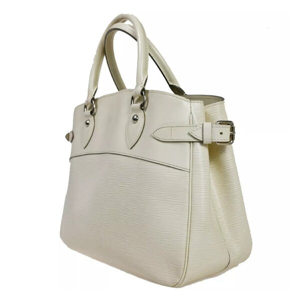 LOUIS VUITTON LV Logo Passy PM Hand Bag Epi Leather Ivoire - Picture 3 of 16